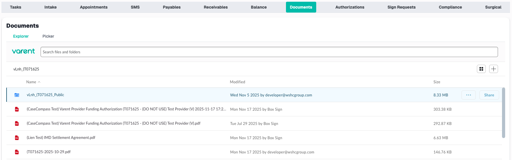 Case File Tab Documents Tab - Files
