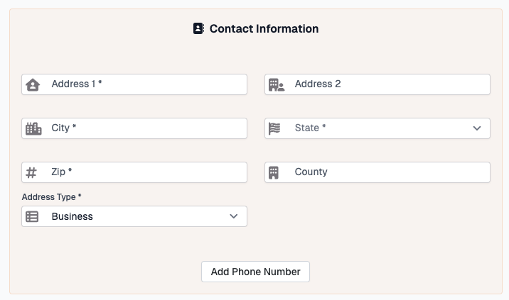 Providers Form Address