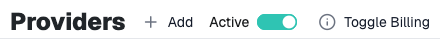 Providers Grid Header